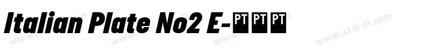 Italian Plate No2 E字体转换